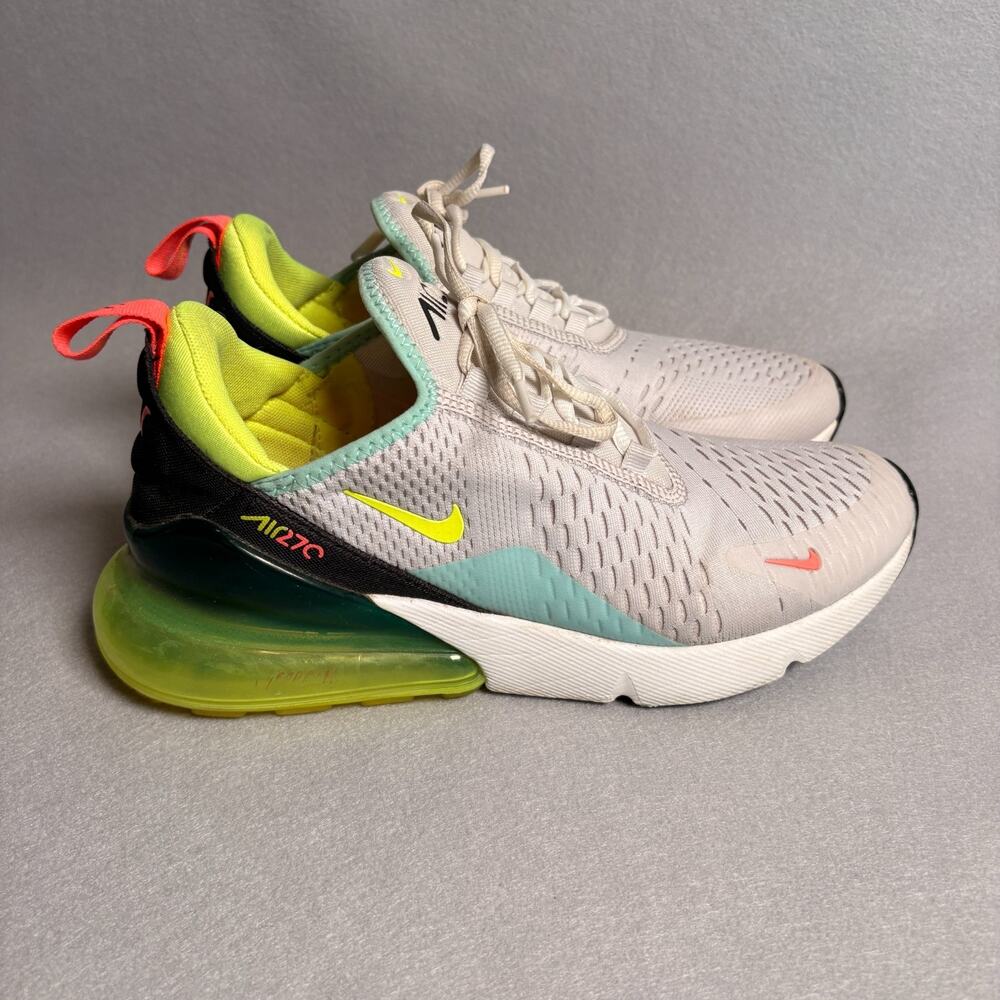 Nike Air Max 270 Women's Size 7.5 Grey Teal Volt Pink Running Shoes